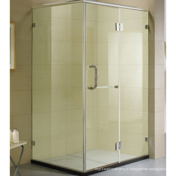 Porte de douche à charnière Rectangle 48 &quot;X60&quot; en verre 12mm